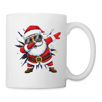 Cooler Dabbing Weihnachtsmann Street Art - Tasse - Weiß - Rechts