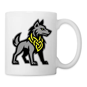 Wolf Wikinger - Tasse - Weiß - Rechts