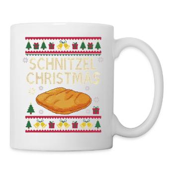 Schnitzel Christmas Xmas Funny Gift Sweet - Mug - white - Right