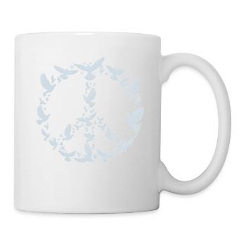 Symbole de la paix Colombes de la paix Design artistique - Mug blanc - blanc - Droite