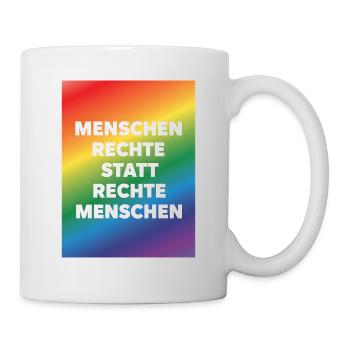 Human rights instead of hatred and agitation - Mug - white - Right