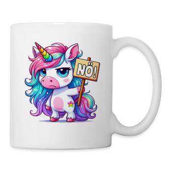 Rainbow Unicorn with No Sign - Mug - white - Right