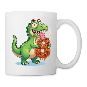 Dinosaurier 8. Geburtstag Dino Nummer 8  - Tasse - Weiß - Rechts