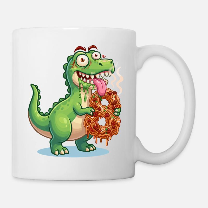 Dino numéro 8 pour son 8e anniversaire de dinosaure - Mug blanc - blanc