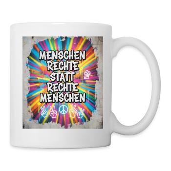 Colorful Graffiti Human Rights Statement - Mug - white - Right