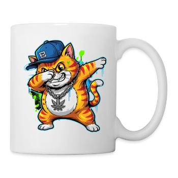 Art de rue Graffiti Cat Street - Mug blanc - blanc - Droite