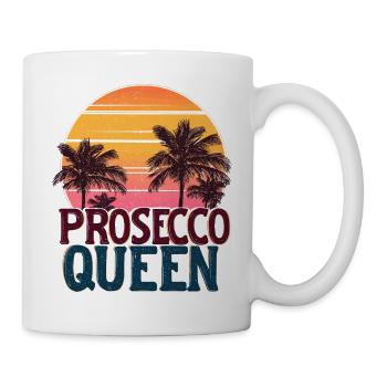 Plage vintage du coucher de soleil de Prosecco Queen - Mug blanc - blanc - Droite