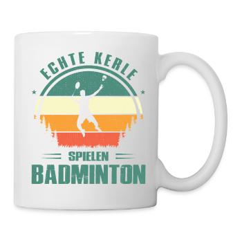 Joueur de badminton offre des tenues de badminton - Mug blanc - blanc - Droite