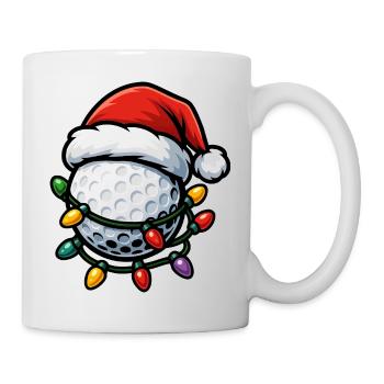 Balle de golf de Noël drôle pour les golfeurs - Mug blanc - blanc - Droite