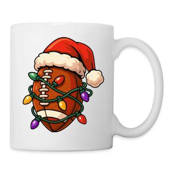 Weihnachten Fußball Lustiger Fußballspieler Weihna - Tasse - Weiß - Rechts