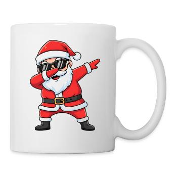 Lustiger Dabbing Santa Xmas Cartoon - Tasse - Weiß - Rechts