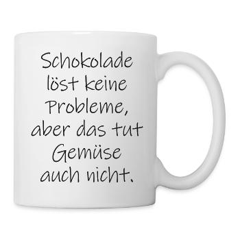 Chocolate doesn't solve any problems funny saying - Mug - white - Right