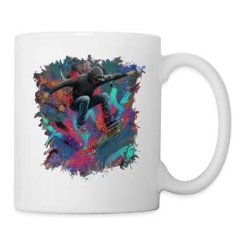 skateboarden - Tasse - Weiß - Rechts