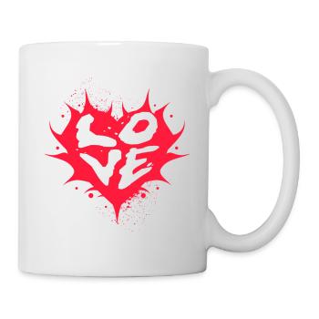Love Heart Splash Street Art - Mug - white - Right