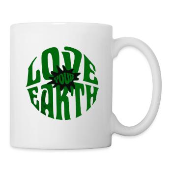 Love Your Earth – Environment Retro Style - Mug - white - Right