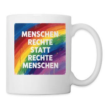 Human rights instead of right-wing people - Mug - white - Right