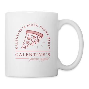 Soirée pizza Galentines, soirée de filles de la Saint-Valentin - Mug blanc - blanc - Droite