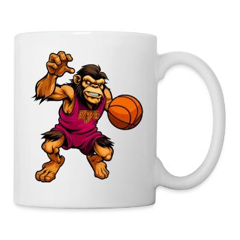 Chimpanzee Basketball - Mug - white - Right