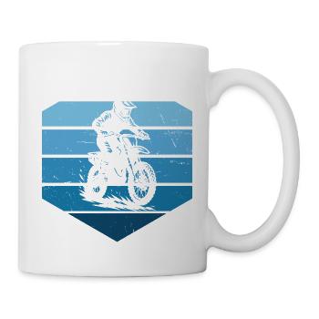 Conception de motocross pleine de caractère - Mug blanc - blanc - Droite