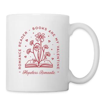 Romance books reader funny valentine single women - Mug - white - Right
