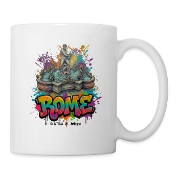 Trevi Graffiti Rom - Tasse - Weiß - Rechts