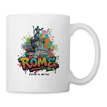 Römische Graffiti-Skulptur Splash - Tasse - Weiß - Rechts