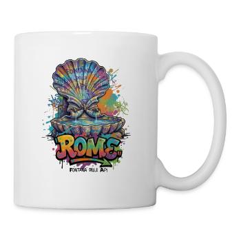Fontana Graffiti Roma Neon - Tasse - Weiß - Rechts