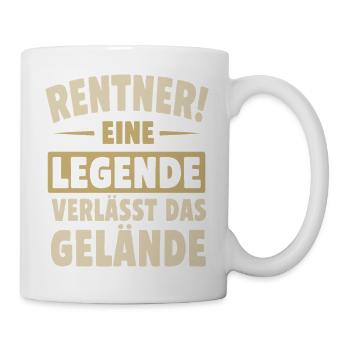 Retraité! Une légende quitte le site - Mug blanc - blanc - Droite