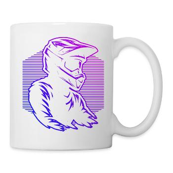Motif minimaliste du motocross - Mug blanc - blanc - Droite