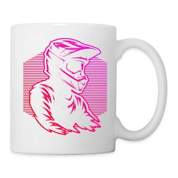 Motif minimaliste du motocross - Mug blanc - blanc - Droite