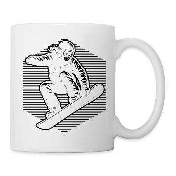 Snowboarder Design - Tasse - Weiß - Rechts