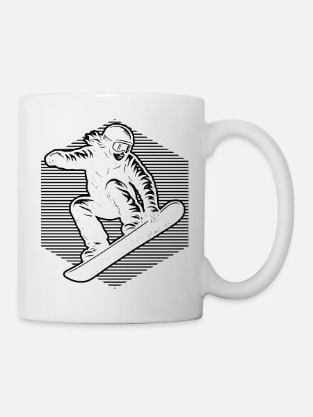 Snowboarder Design - Tasse - Weiß