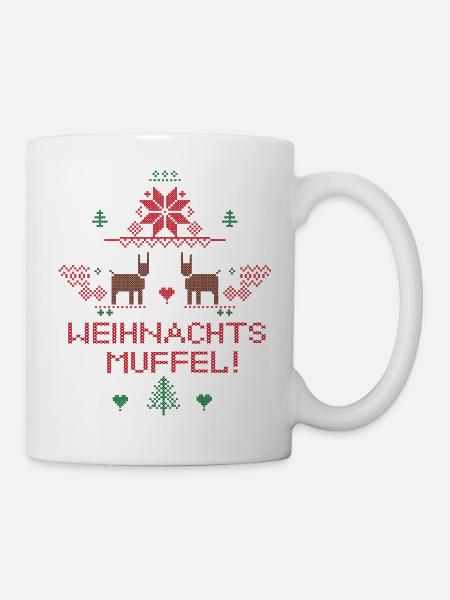 Ugly Christmas Weihnachtsmuffel - Tasse - Weiß