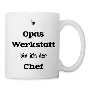In Opas Werkstatt - Tasse - Weiß - Rechts