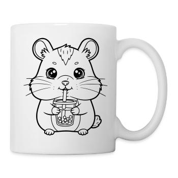 Hamster with mug - Mug - white - Right