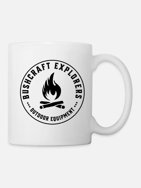 Bushcraft Explorers Outdoor Survival Design - Tasse - Weiß