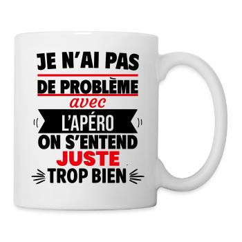 Just with aperitif humor - Mug - white - Right