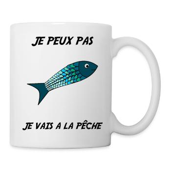 ICH KANN NICHT. ICH HABE GEFIEDERT. FISCHER. HUMOR. RUHESTAND - Tasse - Weiß - Rechts