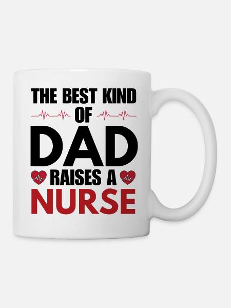 Krankenschwester-Vater – Stolzer Gesundheitsheld-Vater-Design - Tasse - Weiß
