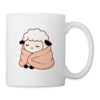 Mouton endormi – Illustration mignonne et douillette - Mug blanc - blanc - Droite