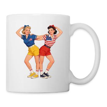 Pin-Up Patriot Duo - Mug blanc - blanc - Droite