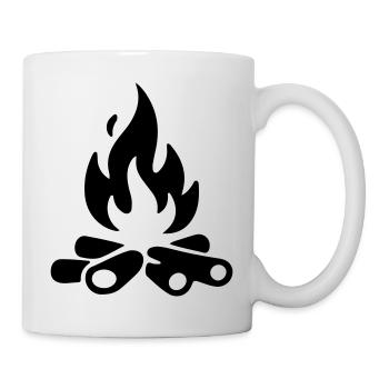 Bois de chauffage pour feu de camp - Mug blanc - blanc - Droite