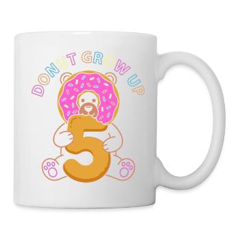Donut Grow Up 5th Birthday Bear - Mug blanc - blanc - Droite