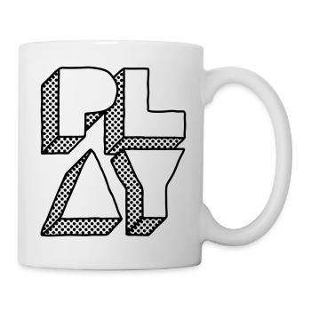 Press Play – Musik Party DJ Design - Tasse - Weiß - Rechts