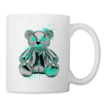 Graffiti Teddy Rebell Street Art - Tasse - Weiß - Rechts