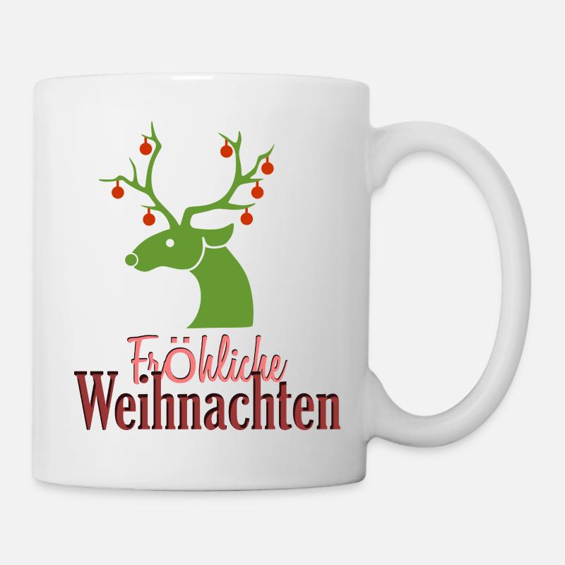 Cerf aux baies – Joyeux Noël - Mug blanc - blanc