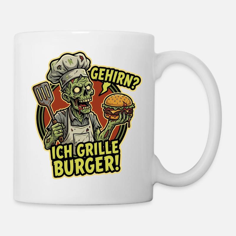 GehirnChef Grille Burger - Tasse - Weiß