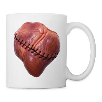 BROKEN HEART #2 - peace & love - Mug blanc - blanc - Droite