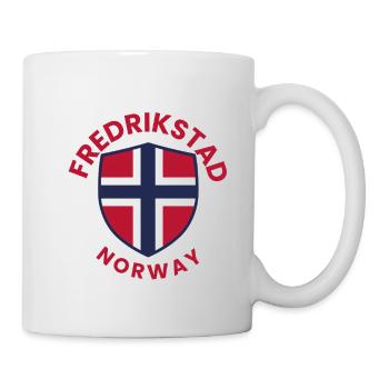 Fredrikstad Norwegischer Schild - Tasse - Weiß - Rechts