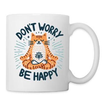 Don't worry be happy, chat relax - Mug - white - Right